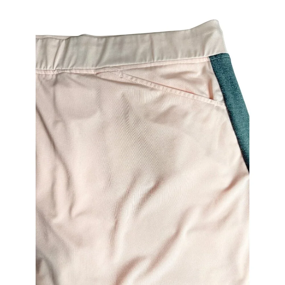 Sport Haley Skort Womens L Pink Gray Stretch Side Stripe Performance Activewear